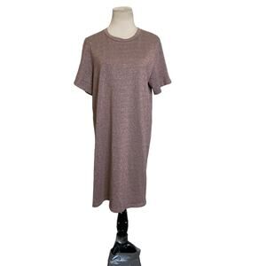 COS Shimmery pink short sleeves t-shirt mini dress size Medium